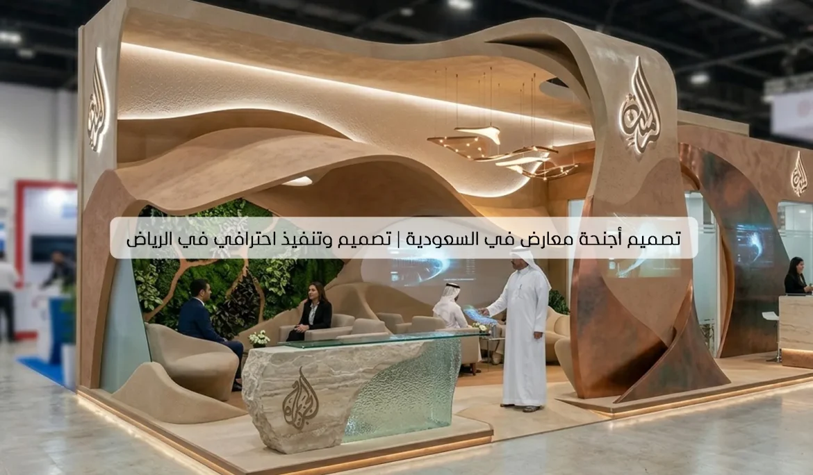 تصميم أجنحة معارض في السعودية تصميم وتنفيذ احترافي في الرياض